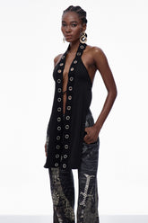 Carli Plunge Sırtı Açık Üst